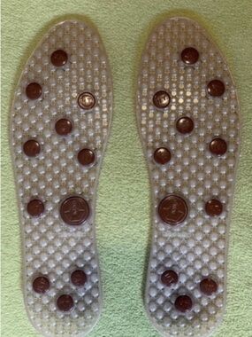 Shoe Insoles with Brown Massage Nodes